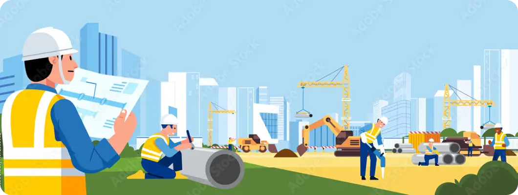 下水道工事イメージイラスト